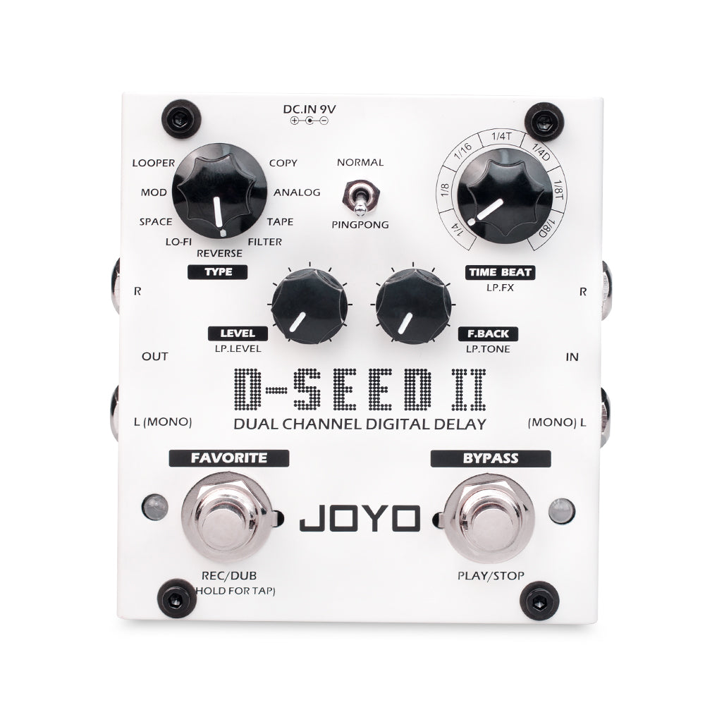 JOYO D-SEED-II Digital Delay Pedal For Electric Guitar Looper &amp; Delay Multi Effect Pedal TAP TEMPO Stereo Guitar Bass Pedal