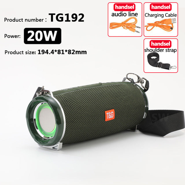 50W High Power TG187 Bluetooth Speaker Waterproof Portable Column For PC Computer Speakers Subwoofer Boom Box Music Center FM TF