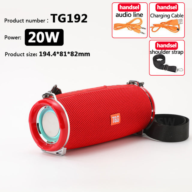 50W High Power TG187 Bluetooth Speaker Waterproof Portable Column For PC Computer Speakers Subwoofer Boom Box Music Center FM TF