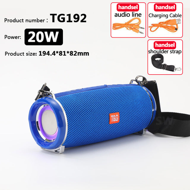 50W High Power TG187 Bluetooth Speaker Waterproof Portable Column For PC Computer Speakers Subwoofer Boom Box Music Center FM TF