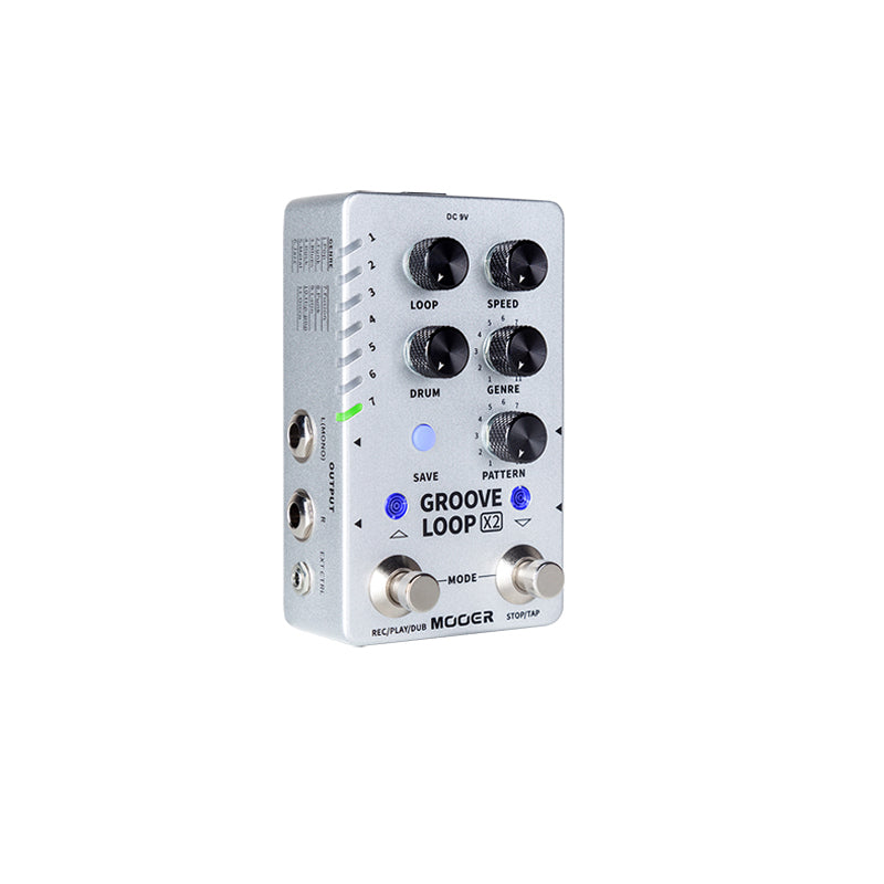MOOER GROOVE LOOP X2 Stereo Drum Machine Phrase Looper Includes 11 Styles And 121 Rhythm drum Machine Guitar Accessories
