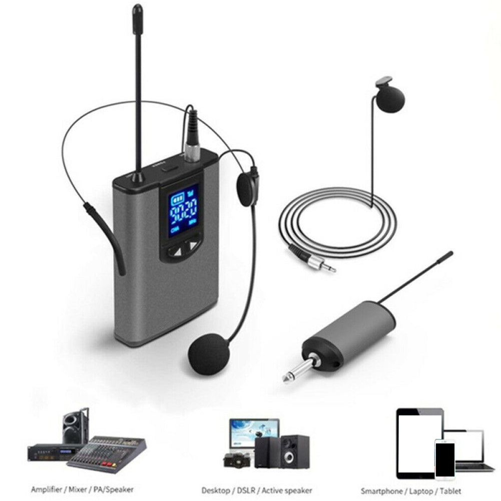 Professional Wireless Microphone Public Speaking Lapel Headset UHF Professional Strong Compatibility Hands Free Mini Portable