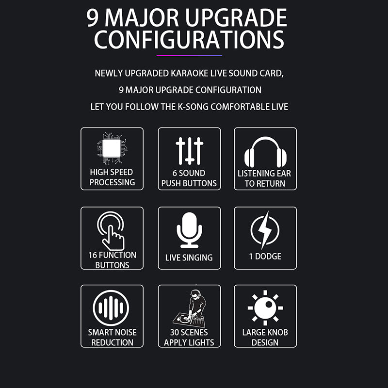 Audio Interface V8S Sound Card Kit Stereo Microphone Phantom Power Recording Sound Music Support Mainstream Live Software Mixer